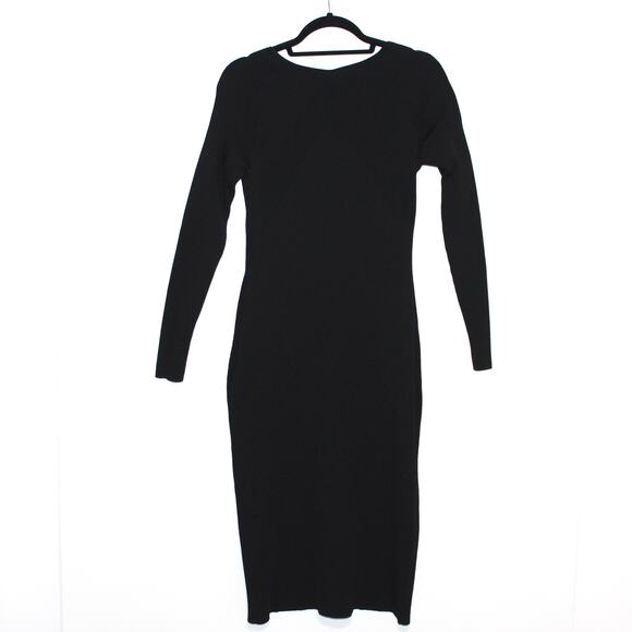 Rag & Bone Asher Midi Dress Black Size Large - Picture 9 of 11